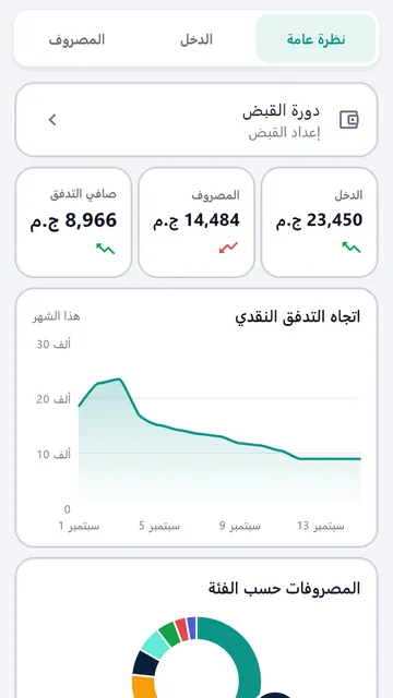 التدفق النقدي والمصروفات